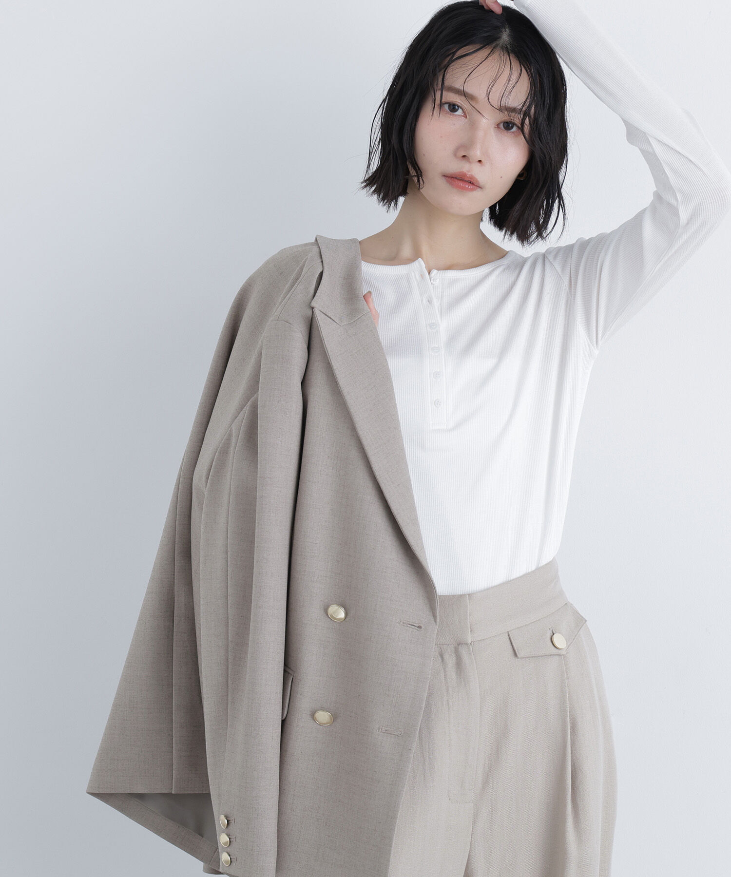  「〈N.〉ヘンリーネックカットソー」|Tシャツ・カットソー|