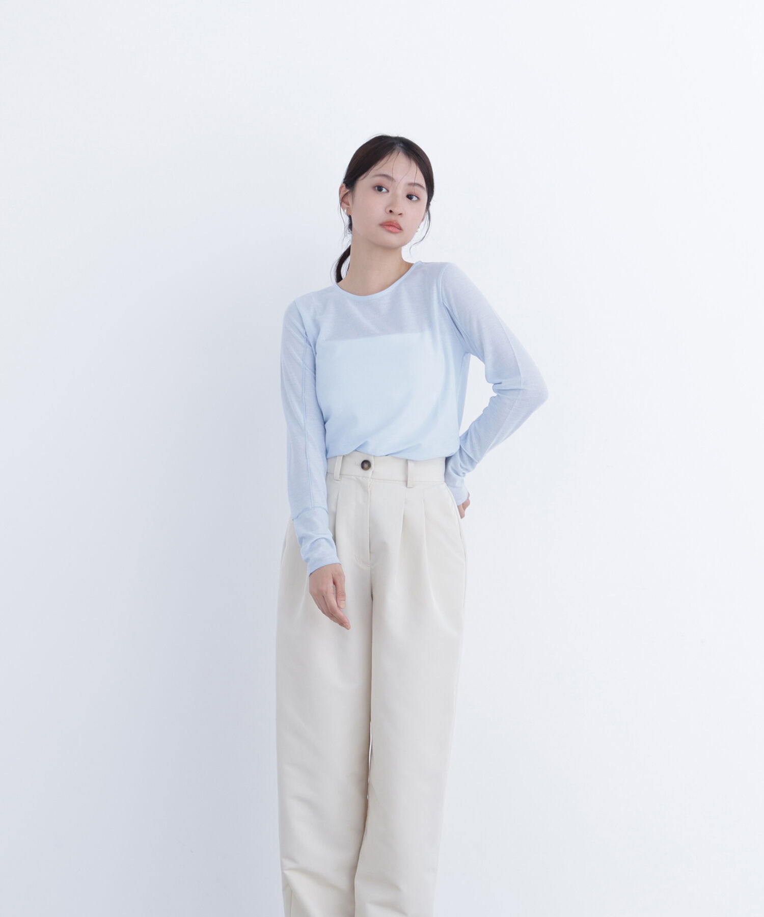  「〈N.〉シアーメロウカットソー」|Tシャツ・カットソー|