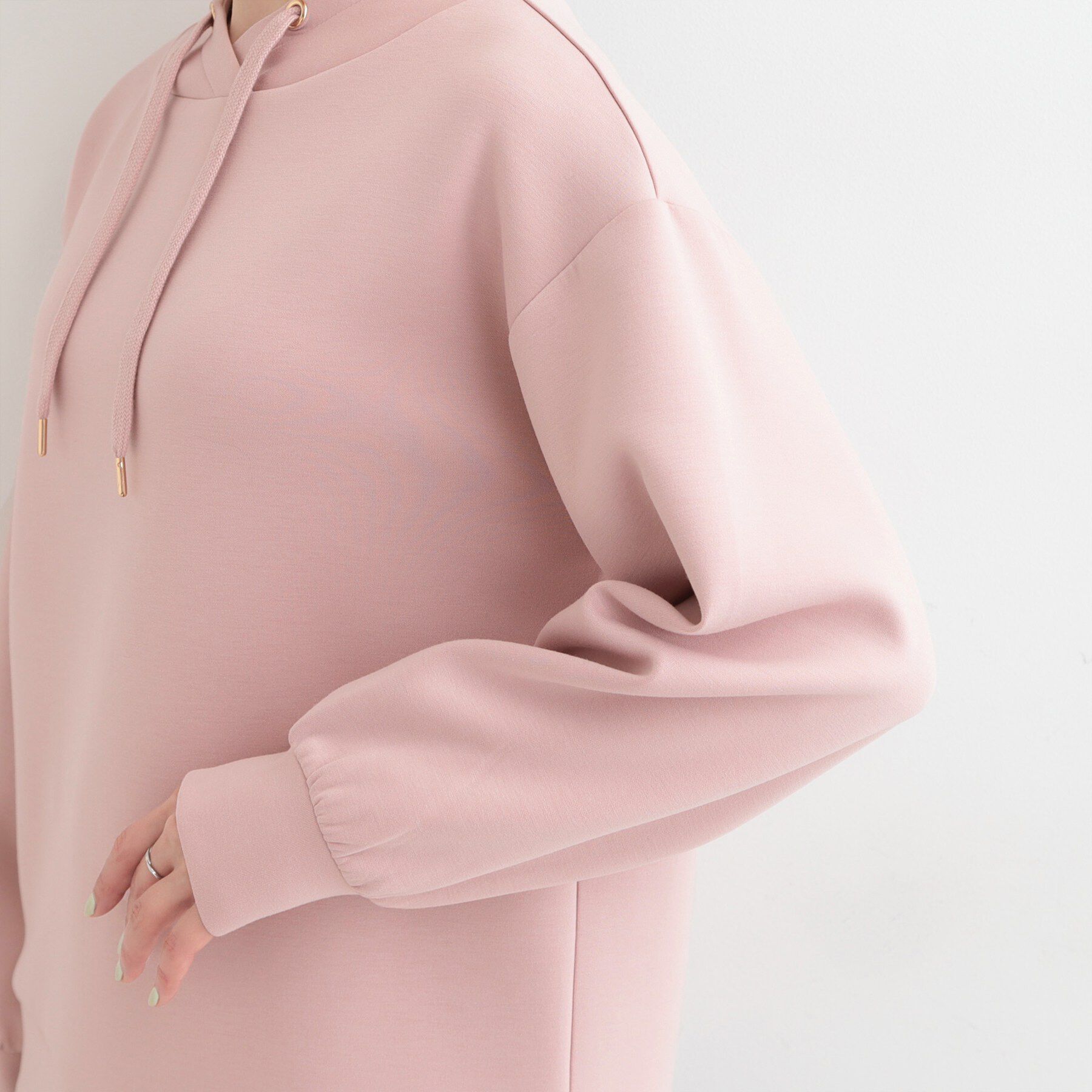 SHOO･LA･RUE「【S-LL】なめらかタッチ もちさら ニュアンス襟トップス」|Tシャツ・カットソー|