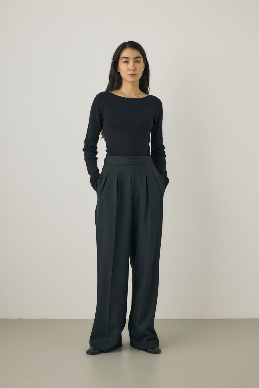 MOUSSY「TWOタックパンツ　リサイクルポリエステル使用」|その他|BLK