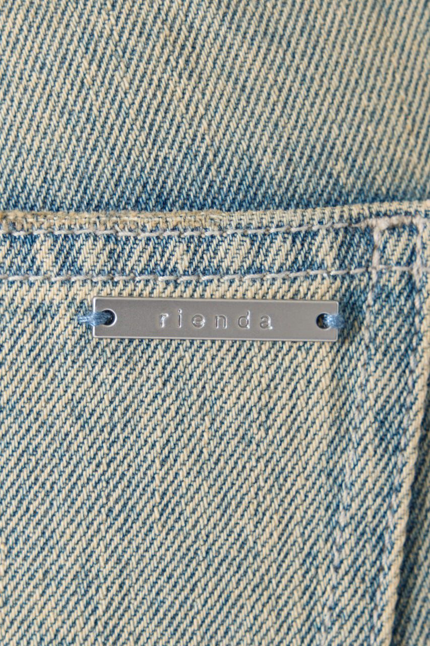 rienda「フロントボタンデザインハイウエストデニムパンツ」|デニム|