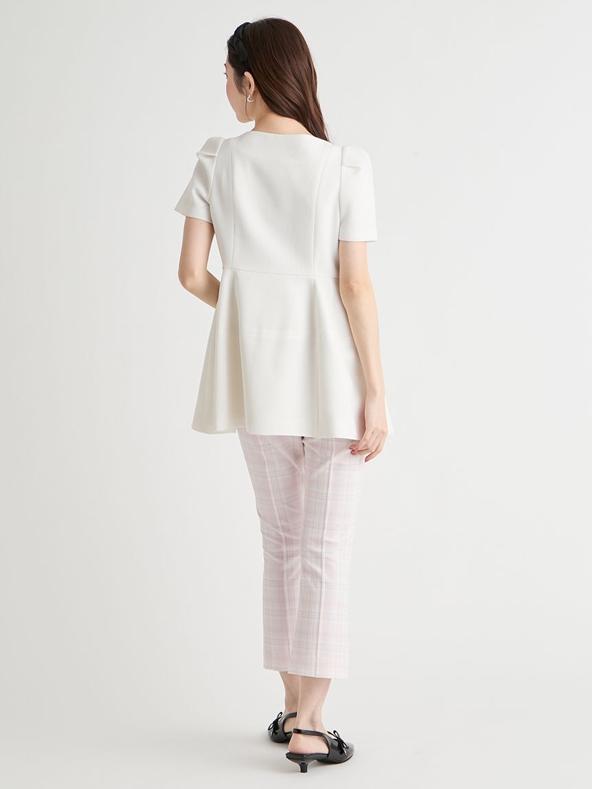 CELFORD「からみ織ペプラムジャケット」|テーラードジャケット|