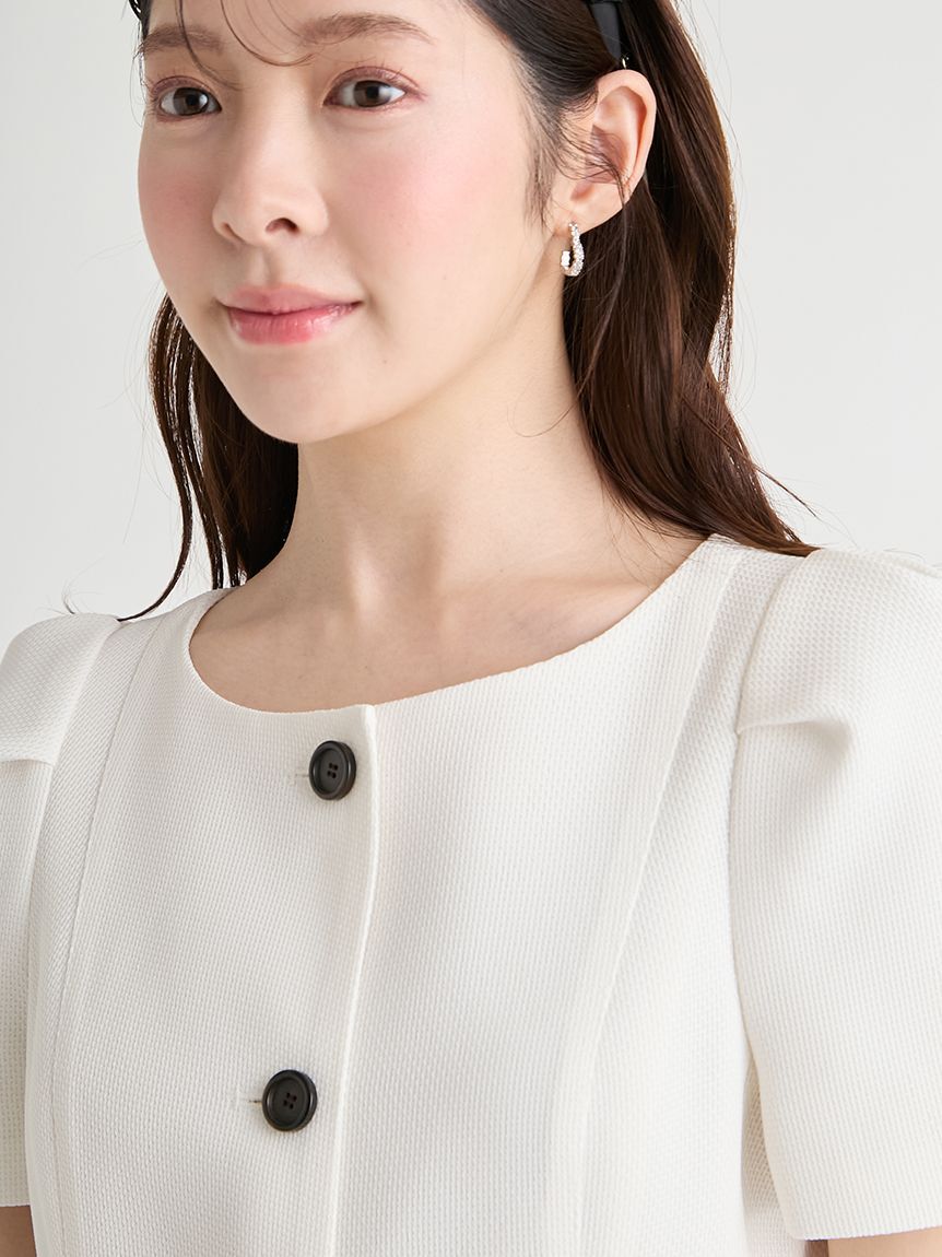 CELFORD「からみ織ペプラムジャケット」|テーラードジャケット|