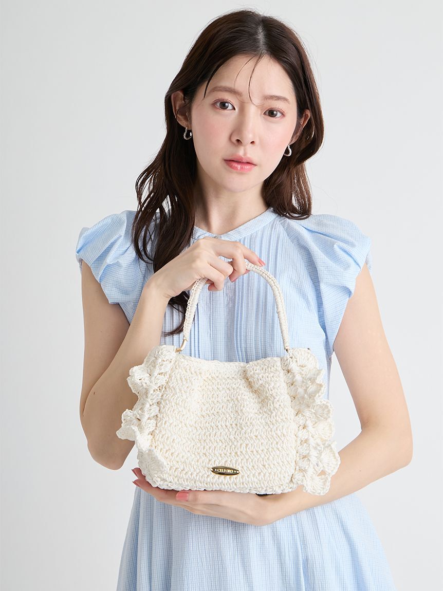 CELFORD「かぎ編みペーパーフリルバッグ」|トートバッグ|