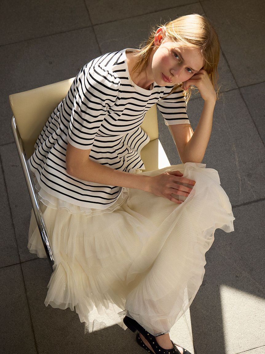 CELFORD「【洗える】ペプラムドッキングニットプルオーバー」|ニット・セーター|