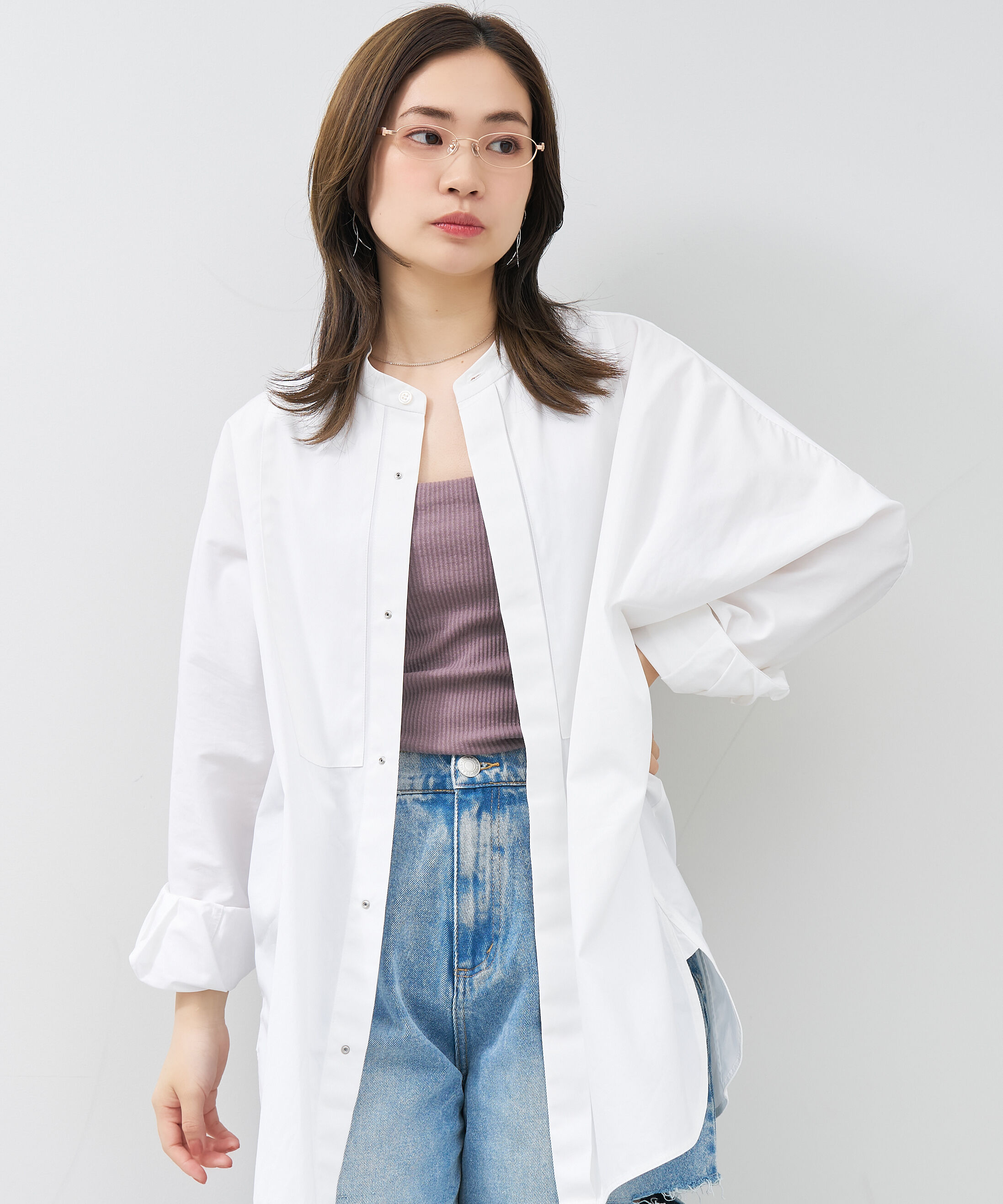  「【アウトレット価格】オーバル型 メガネ｜メタル&times;プラスチック ドット柄 水玉 可愛い レンズ交換券付き」|メガネ|