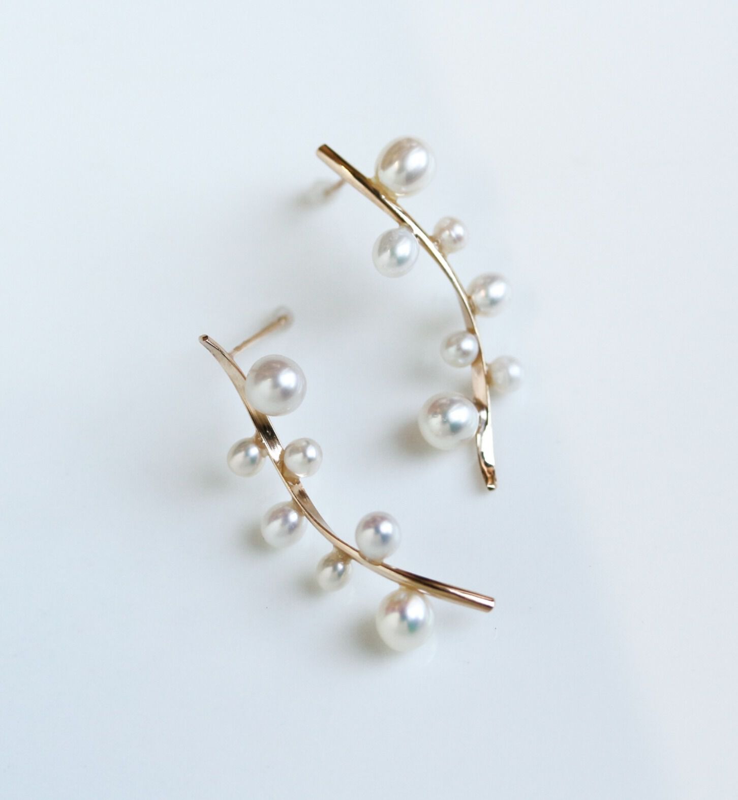 パール リリー ピアス| K10YG