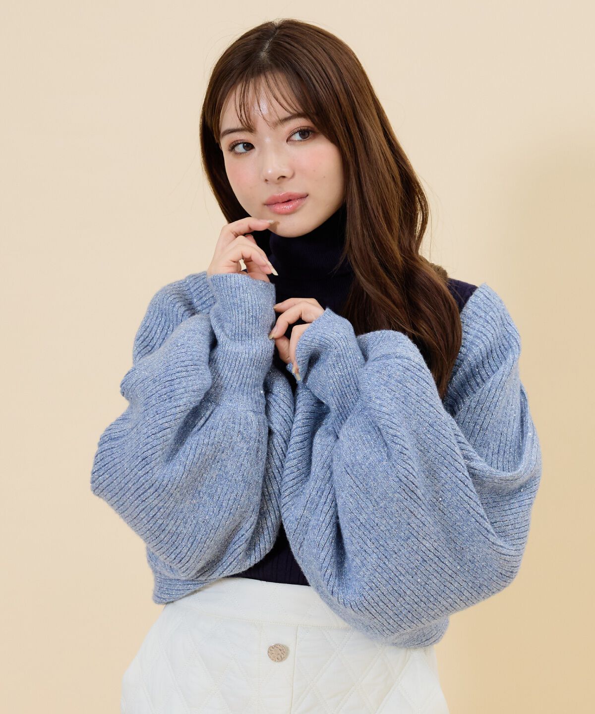 REDYAZEL「ラメニットボレロ」|カーディガン|