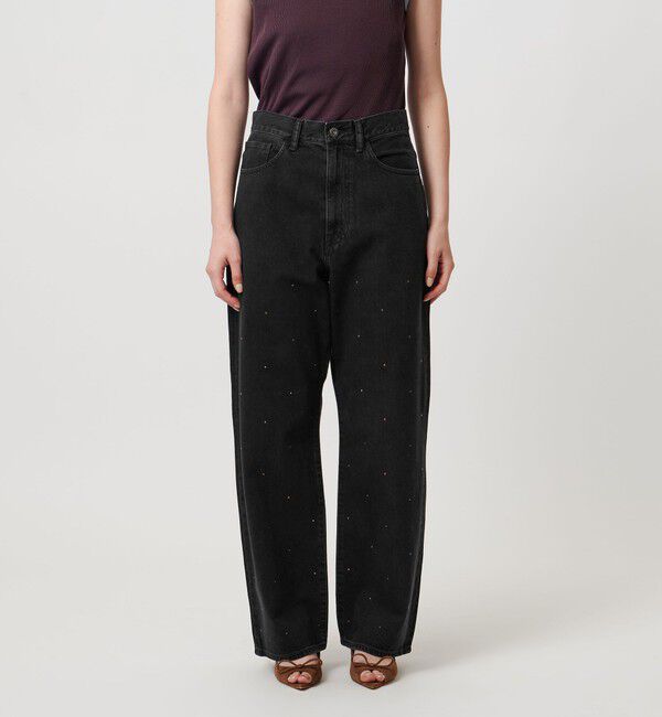 UNITED ARROWS「コットンビジューデニムパンツ」|デニム|