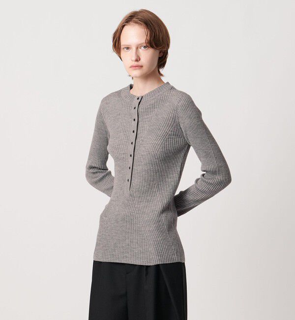 AEWEN MATOPH「＜AEWEN MATOPH＞ウールリブヘンリーネック ニットプルオーバー」|ニット・セーター|
