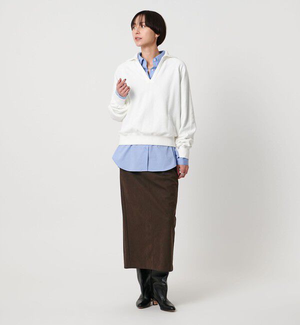 UNITED ARROWS「スエード ライク タイト スカート」|スカート|