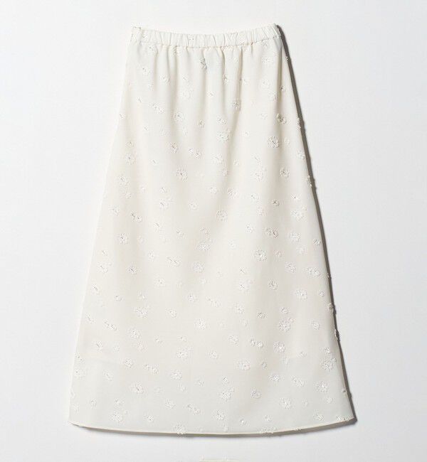 UNITED ARROWS「サテン フラワー ジャガード ロングスカート」|フレア|