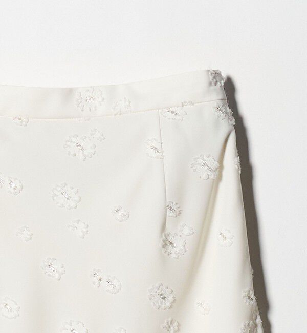 UNITED ARROWS「サテン フラワー ジャガード ロングスカート」|フレア|