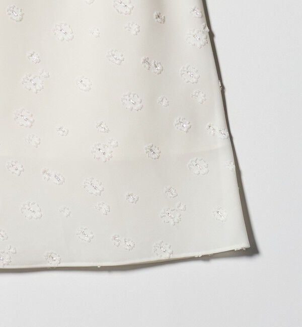 UNITED ARROWS「サテン フラワー ジャガード ロングスカート」|フレア|