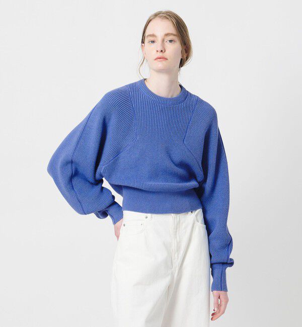 AEWEN MATOPH「＜AEWEN MATOPH＞アゼステッチ ニットプルオーバー ‐ ウォッシャブル ‐」|ニット・セーター|LT.BLUE