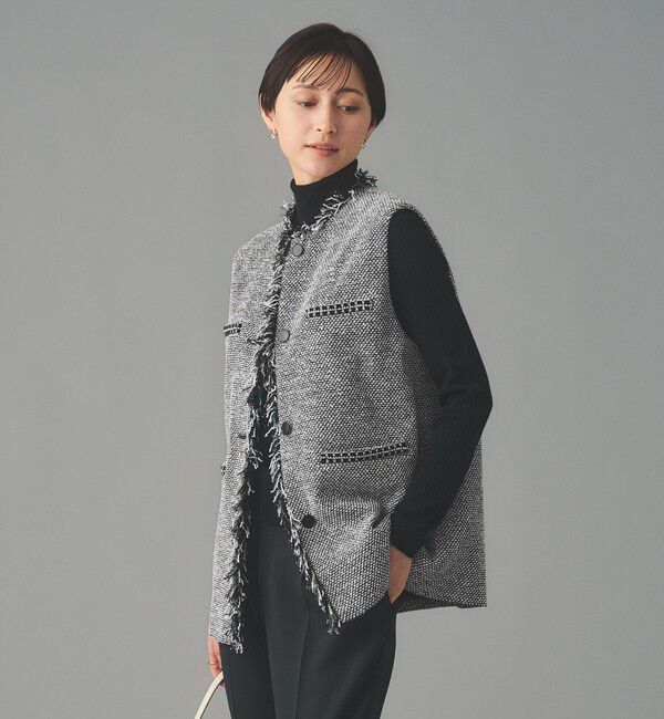 UNITED ARROWS「2トーン ツイードライク ベスト」|ベスト・ジレ|