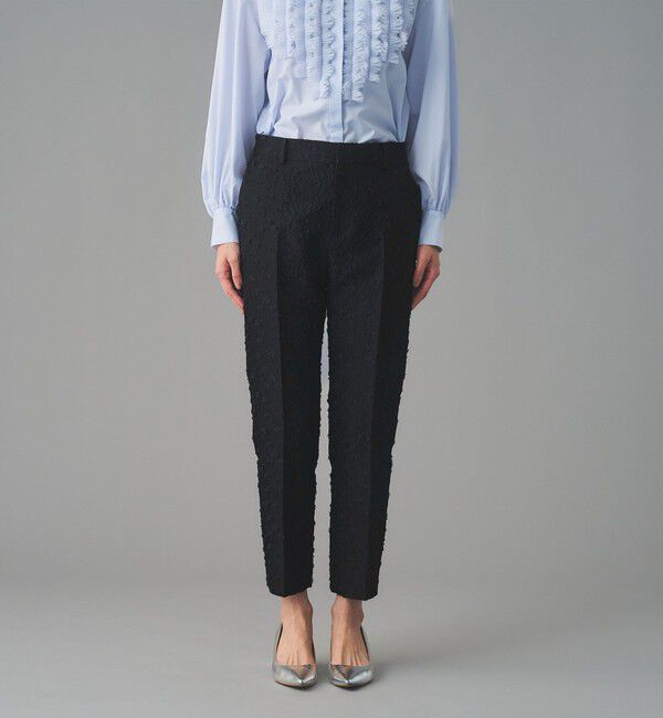 UNITED ARROWS「フラワー カットジャガード テーパードパンツ」|スラックス|