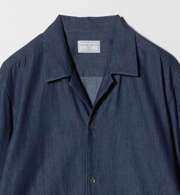 UNITED ARROWS「デニム オープンカラー シャツ」|シャツ・ブラウス|