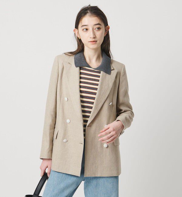 UNITED ARROWS「6ボタン リネン ブレザー ジャケット」|テーラードジャケット|