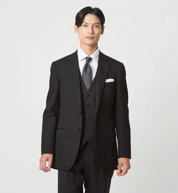 UNITED ARROWS green label relaxing「REDA サージ 2B RV スーツジャケット」|スーツ|BLACK