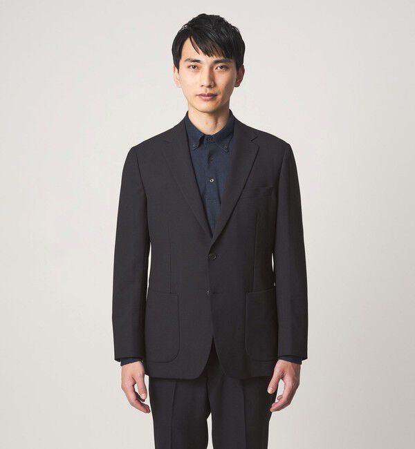 UNITED ARROWS green label relaxing「A+ ポリエステル シャークスキン 2B スタンダード セットアップ ジャケット -ウォッシャブル・ストレッチ-」|テーラードジャケット|