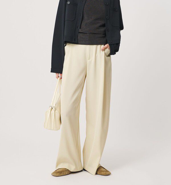 BEAUTY&YOUTH UNITED ARROWS「ポリエステルブレンド ツイルバックゴムパンツ」|スラックス|OFF WHITE