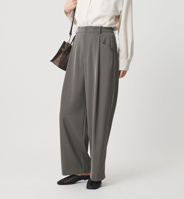 BEAUTY&YOUTH UNITED ARROWS「ポリエステルブレンド ツイルバックゴムパンツ」|スラックス|