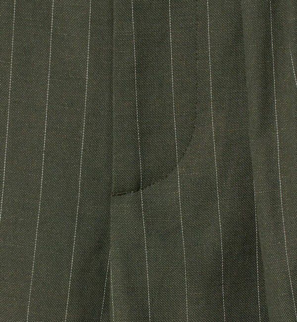 BEAUTY&YOUTH UNITED ARROWS「麻ブレンド ストライプ タブ タックパンツ」|スラックス|