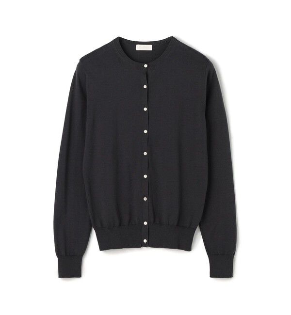 Ballsey「ハイゲージコットン クルーネックカーディガン」|カーディガン|17 チャコールグレー