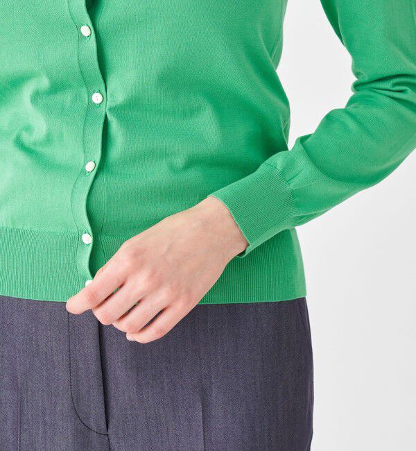 Ballsey「ハイゲージコットン クルーネックカーディガン」|カーディガン|