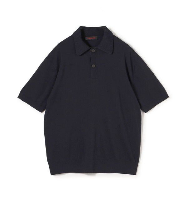 CABaN「コットン ポロニットプルオーバー」|ニット・セーター|69 ネイビー
