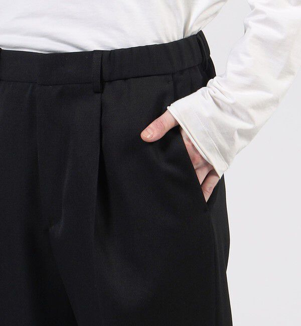 CABaN「CABaN ウールギャバジン 1タックテーパードパンツ」|チノ|