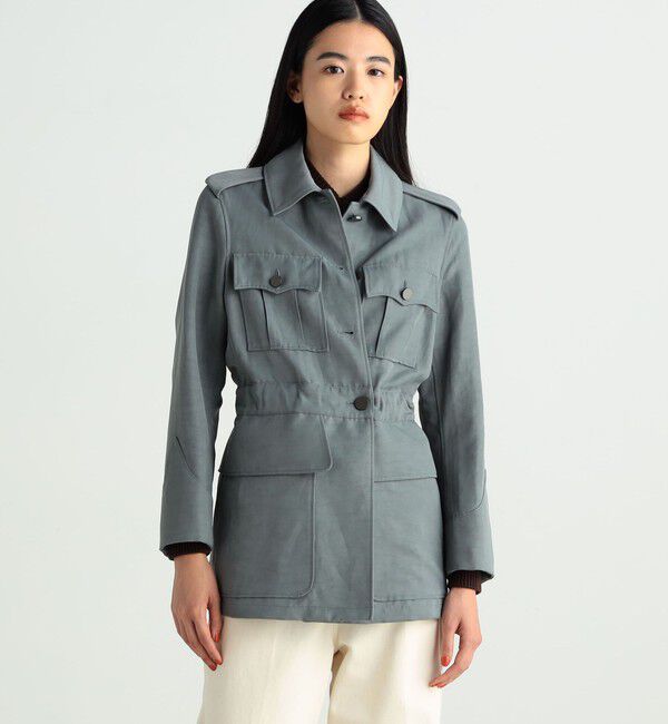 BACCA「リネンナイロンヴィンテージギャバジン ギャザードジャケット」|その他|