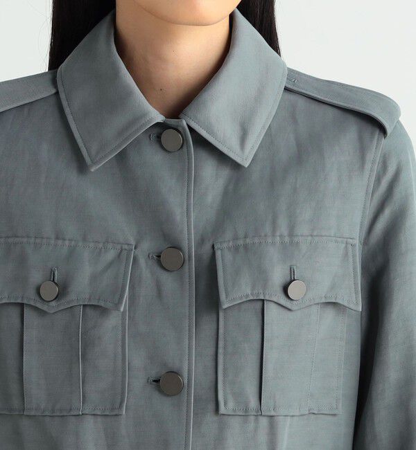 BACCA「リネンナイロンヴィンテージギャバジン ギャザードジャケット」|その他|