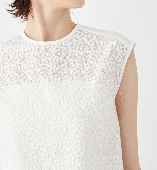 TOMORROWLAND collection「ビーンズエンブロイダリー ノースリーブブラウス」|シャツ・ブラウス|