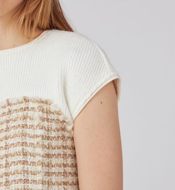 ニットコンビツイード フレンチスリーブワンピース（Ballsey）｜ルミネ