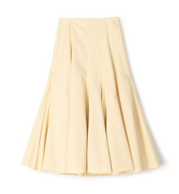 DES PRES「コットンサテン フィッシュテールボリュームスカート」|フレア|21 ライトイエロー