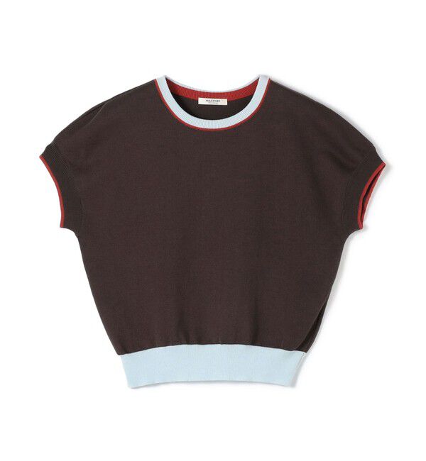 MACPHEE「ドライコットン フレンチスリーブプルオーバー」|ニット・セーター|48 ダークブラウン系