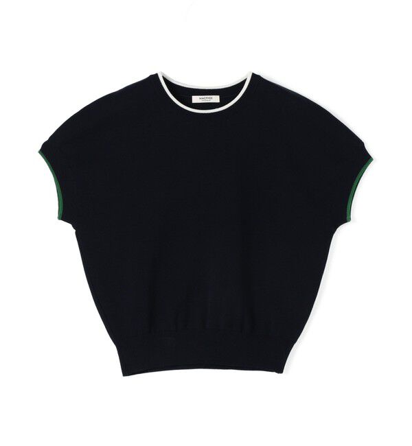 MACPHEE「ドライコットン フレンチスリーブプルオーバー」|ニット・セーター|68 ネイビー系