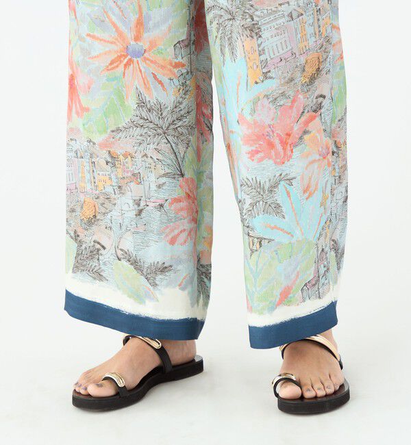 MACPHEE「スカーフプリント イージーストレートパンツ」|その他|