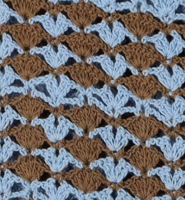 MACPHEE「リネンコットンクロシェ ポロカラーカーディガン」|カーディガン|