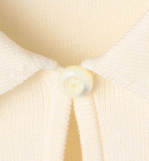 CABaN「ファインポリエステル ビッグカラーノースリーブプルオーバー」|ニット・セーター|