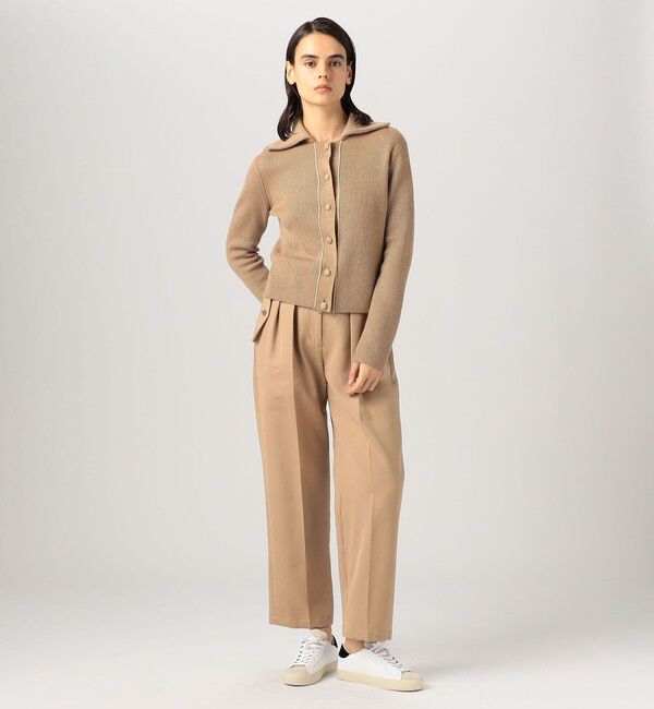 BACCA「ラメウール フラットカラーニットカーディガン」|ニット・セーター|