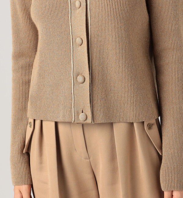 BACCA「ラメウール フラットカラーニットカーディガン」|ニット・セーター|