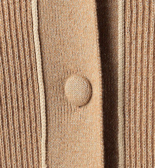 BACCA「ラメウール フラットカラーニットカーディガン」|ニット・セーター|