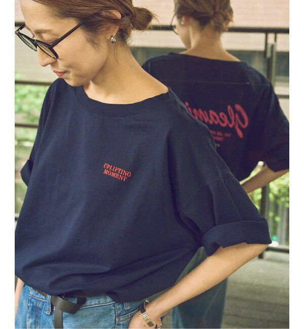 FRAMeWORK「≪追加≫haru&times;FRAMeWORK　コラボロゴTEE」|Tシャツ・カットソー|ネイビー