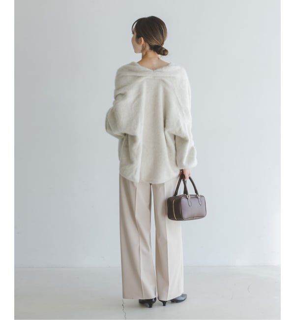 NOBLE「《追加》【洗える】エステルツイルストレッチスラックスパンツ 8」|スラックス|