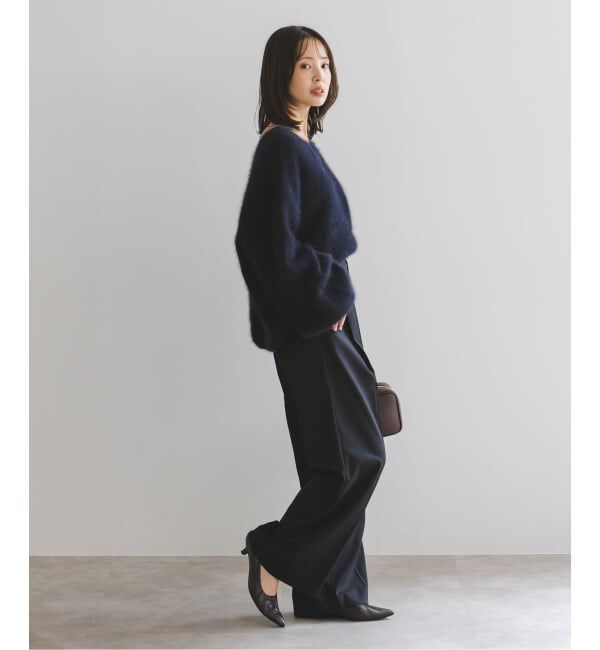 NOBLE「《追加》【洗える】エステルツイルストレッチスラックスパンツ 8」|スラックス|