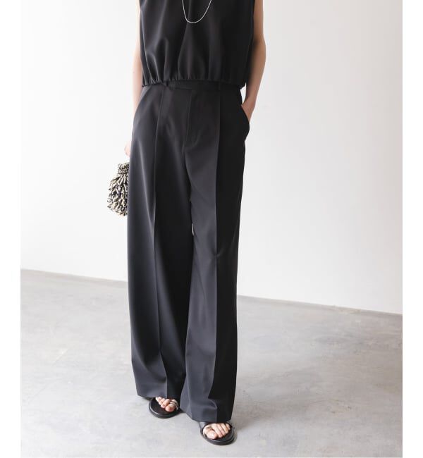 NOBLE「《追加》【洗える】エステルツイルストレッチスラックスパンツ 8」|スラックス|