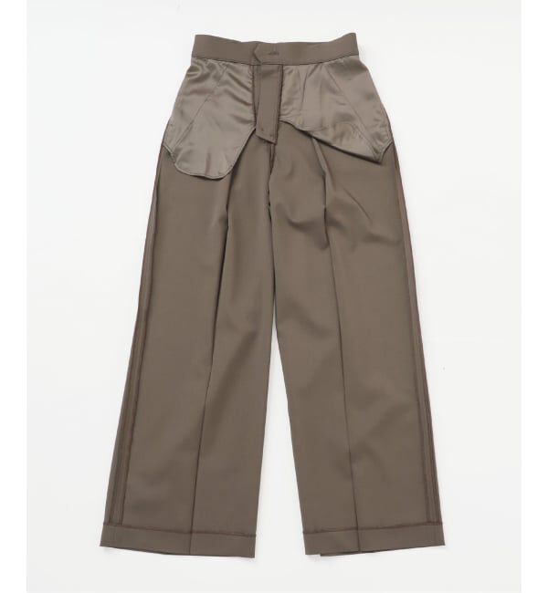 NOBLE「《追加》【洗える】エステルツイルストレッチスラックスパンツ 8」|スラックス|